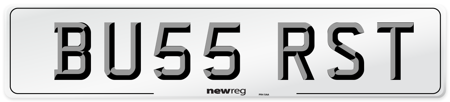 BU55 RST Number Plate from New Reg